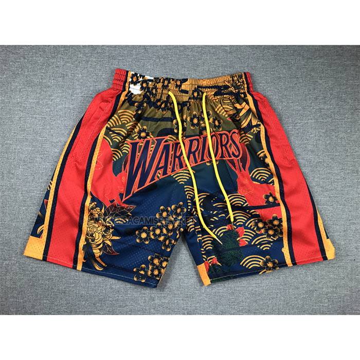 Pantalone Golden State Warriors Lunar New Year Mitchell & Ness Just Don Naranja